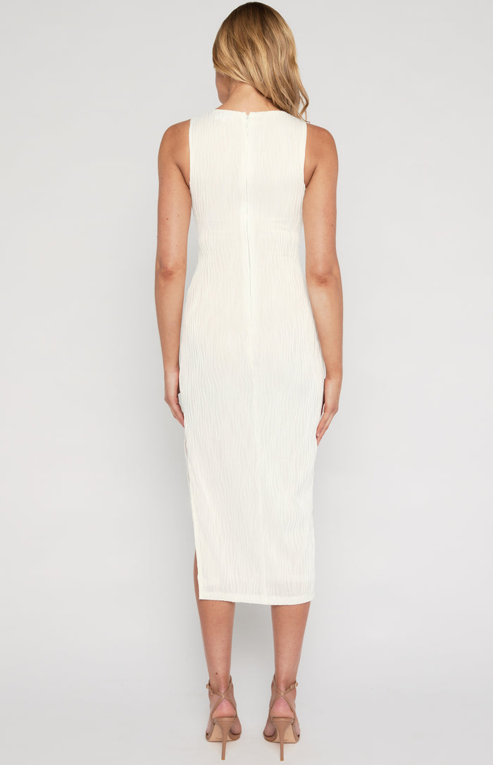 Queenie Midi Dress - White - Runway Goddess