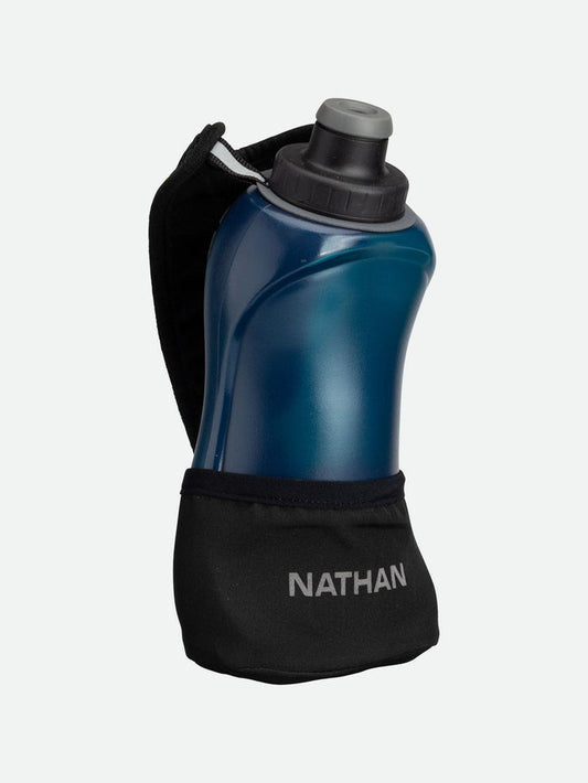color:Black/Marine Blue||view:SKU Image Primary||seo:NATHAN QuickSqueeze Lite 18oz Hydration Handheld - Black/Marine Blue - Front View