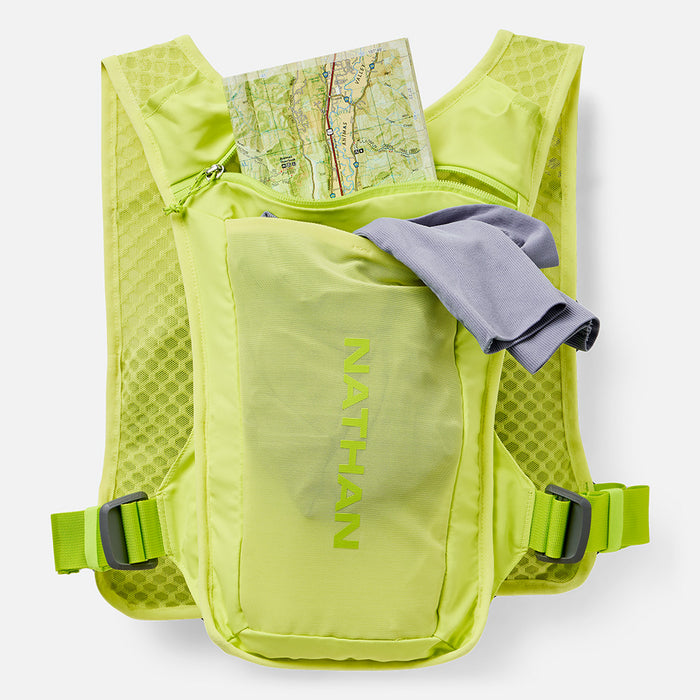 color:Light Lime/Finish Lime||seo:Nathan QuickStart 3.0 6 Liter Hydration Pack - Light Lime/Finish Lime - Back Pockets for Storage of Maps or Running Gear