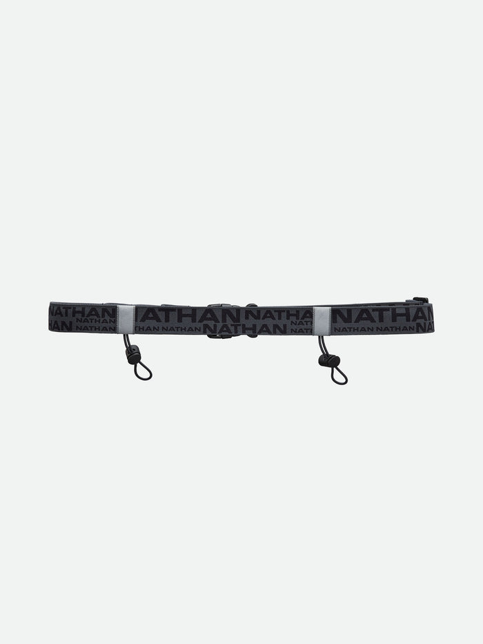 color:Black/Reflective Silver||seo:NATHAN Race Number Belt Nutrition Waist Belt - Black/Reflective Silver - Back View