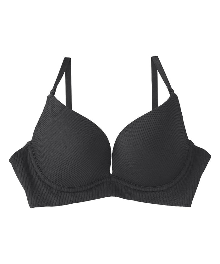 Raku Seamless Ribbed Comfort Push-Up T-Shirt Bra