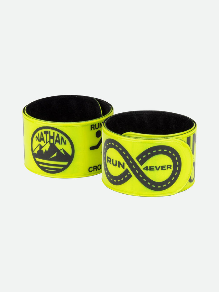 color:Inspired/Hi-Viz Yellow||seo:Nathan Reflex Slap Bands - 2 Pack - Hi-Viz Yellow - Hero