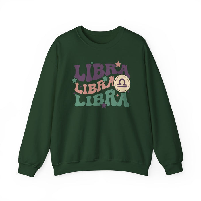 black sweatshirt with vintage libra zodiac print for astrology lovers
