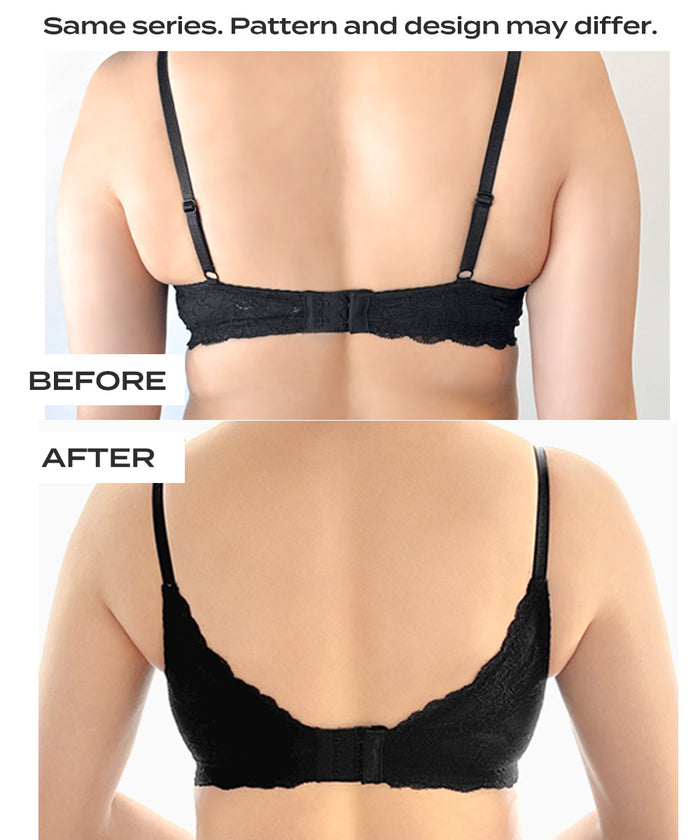 Ribbon Lace Side Support Push-Up Bra