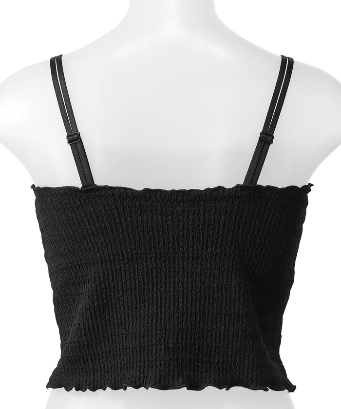 Rich Bust Shirring Built-In Bra Camisole (Underwired)