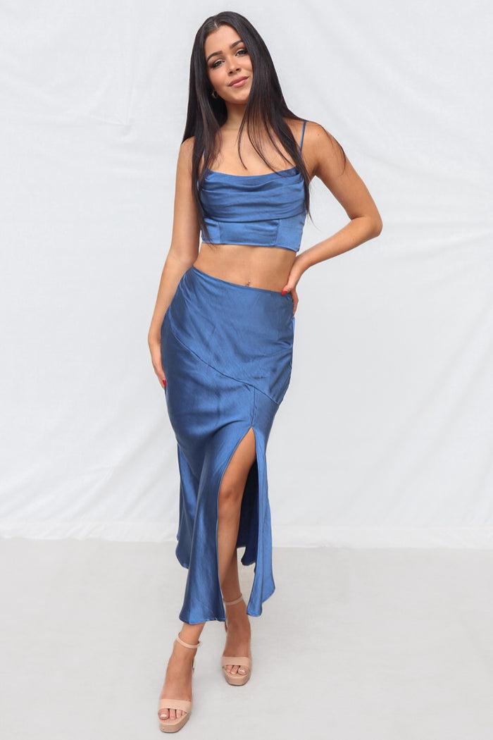 Rihanna Set Top - Navy - Runway Goddess