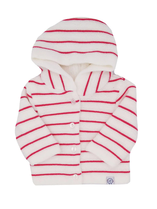 Rose Red Breton stripe Jacket Cardigan / Jacket La Manufacture de Layette