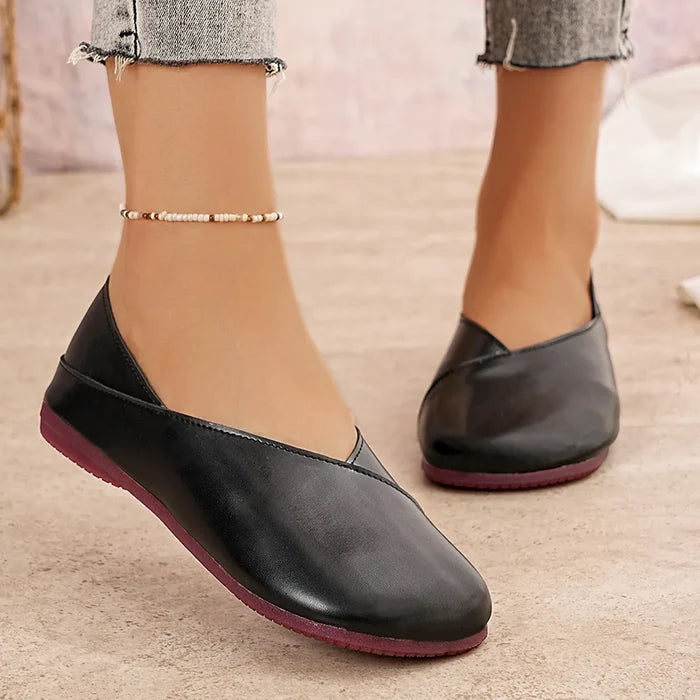 Round Toe Flats Slip-Ons