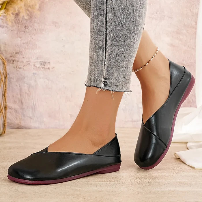 Round Toe Flats Slip-Ons