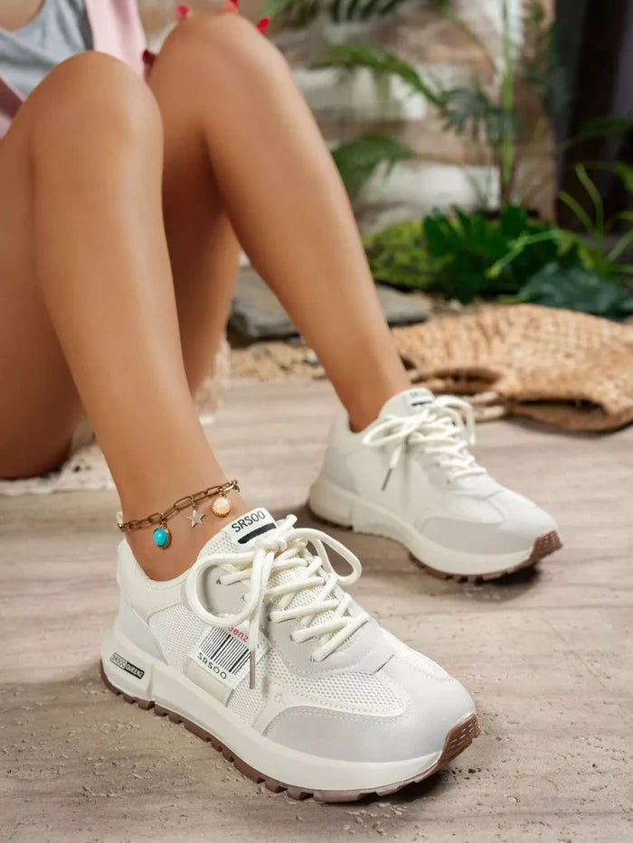 Round Toe Lace Up Sneakers