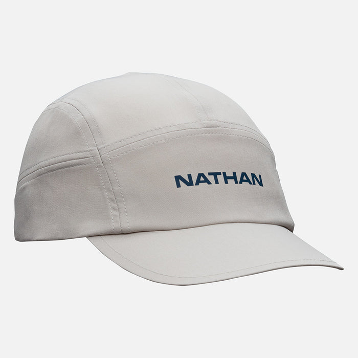color:Vapor Grey/Sailor Blue||view:SKU Image Primary||seo:Nathan Run Cool Stash Hat - Vapor Grey/Sailor Blue - Front Side View