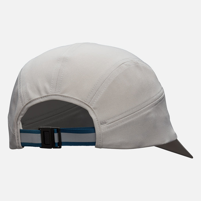 color:Vapor Grey/Sailor Blue||seo:Nathan Run Cool Stash Hat - Vapor Grey/Sailor Blue - Back Three Quarter View