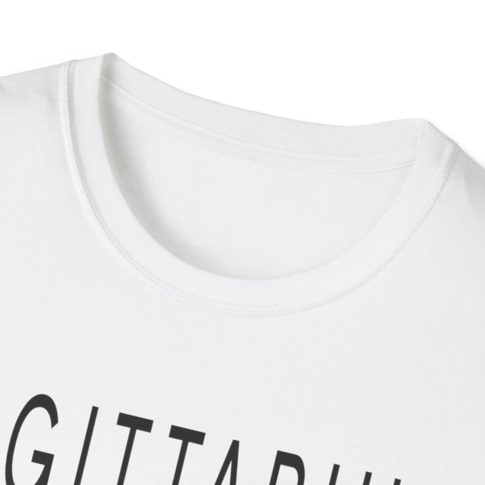 close-up of sagittarius zodiac printed design on soft cotton t-shirt