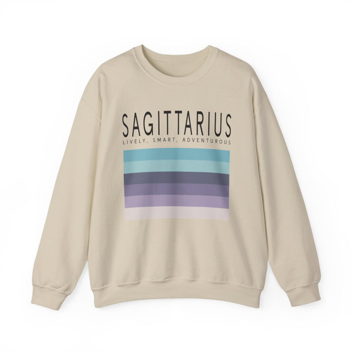sport grey sweatshirt with sagittarius archer zodiac graphic print