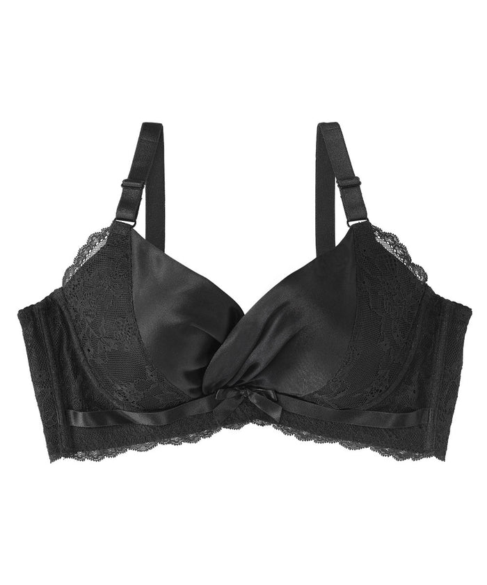 Satin Side Support Push-Up Bra (F-G-H Cup)