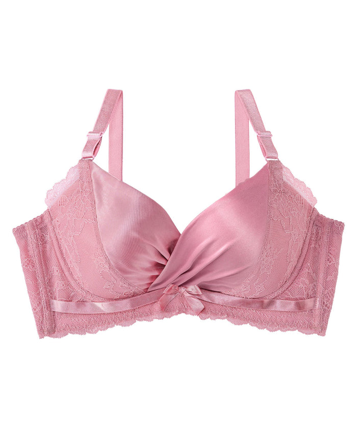 Satin Side Support Push-Up Bra (F-G-H Cup)