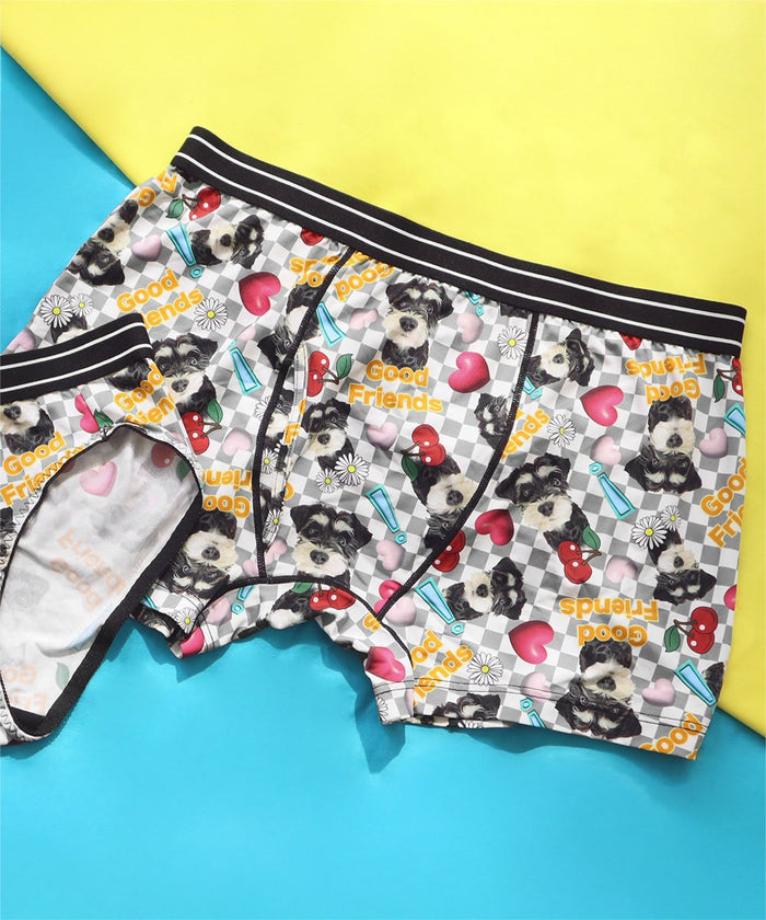 Schnauzer 3D Sticker Boxer (Men's)