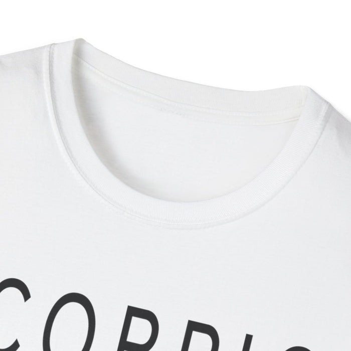 light blue scorpio zodiac t-shirt worn casually with jeans