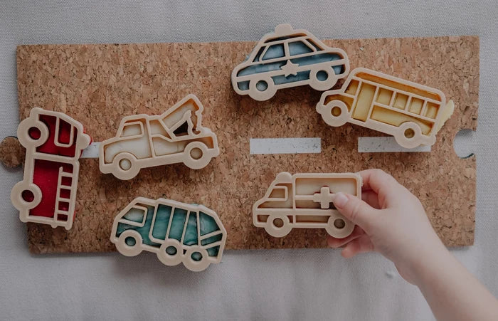 Service Vehicles Playdough/Sensory Play Eco Cutter™ Set