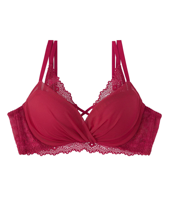 Sheer Layered Side Support Push-Up Bra