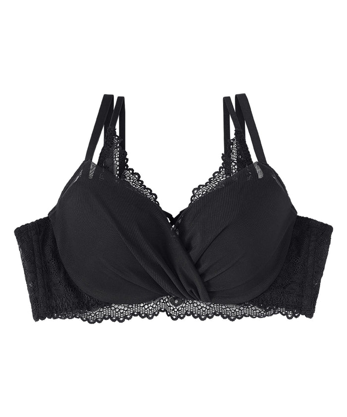 Sheer Layered Side Support Push-Up Bra