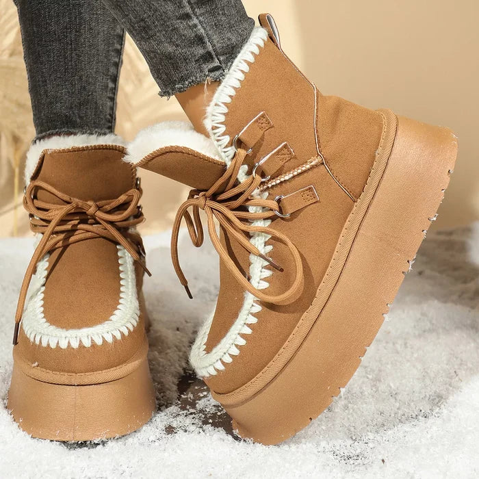 Sherpa Lined Platform Snow Boots