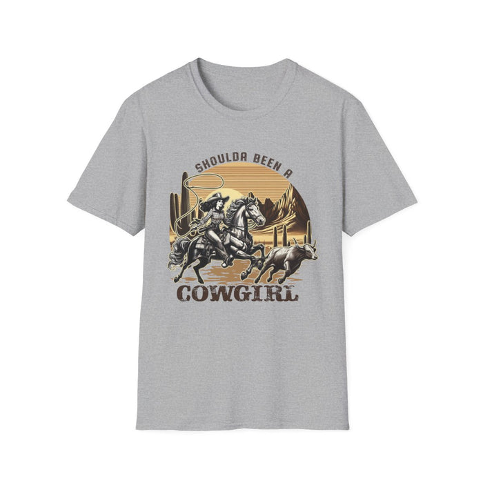 Shoulda Been a Cowgirl T-Shirt - funny t-shirt by Cheeky Business