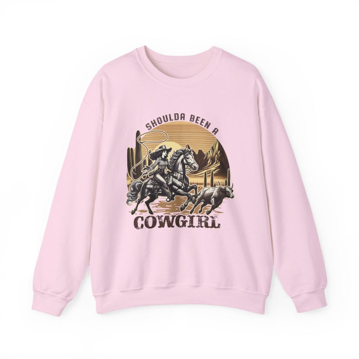 Shoulda Been A Cowgirl Western Sweatshirt - funny sweatshirt by Cheeky Business