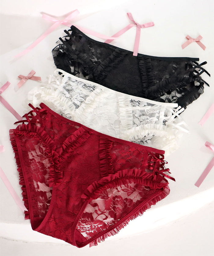 Side Ribbon Cross Bikini Panty