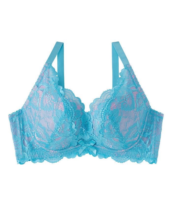 Side Support Lace Push-Up Bra (F-G-H Cup)