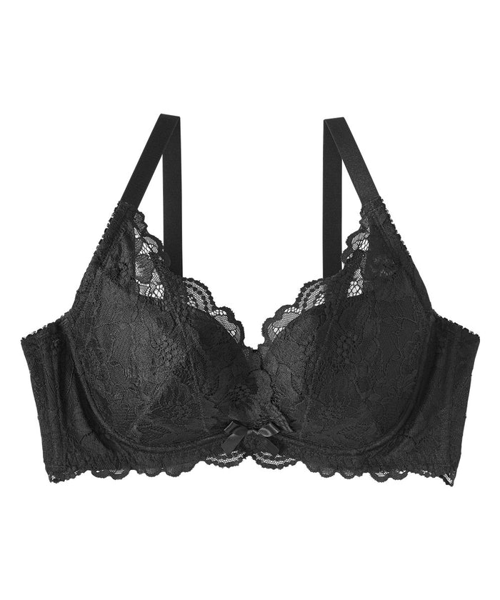 Side Support Lace Push-Up Bra (F-G-H Cup)