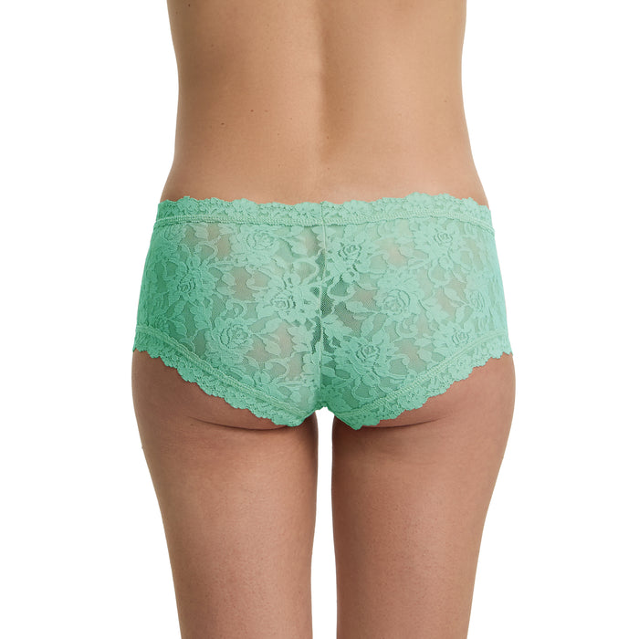 Mint Sprig Green Signature Lace® Boyshort - Back View On Model | Hanky Panky