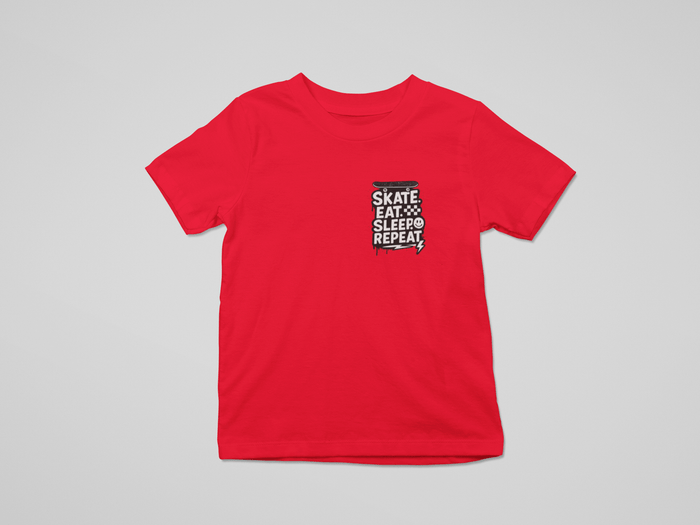 Skater Kids T-Shirt Set (3 Pack) | Skate, Street Vibes & Shred Tees 3-4 years / Skate. Eat. Sleep. Repeat. gift_idea unique_gift personalised_gift