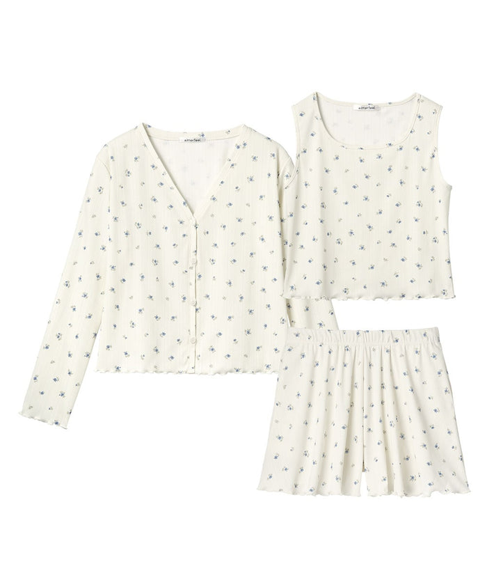Small Floral Long Sleeve 3-Piece Set