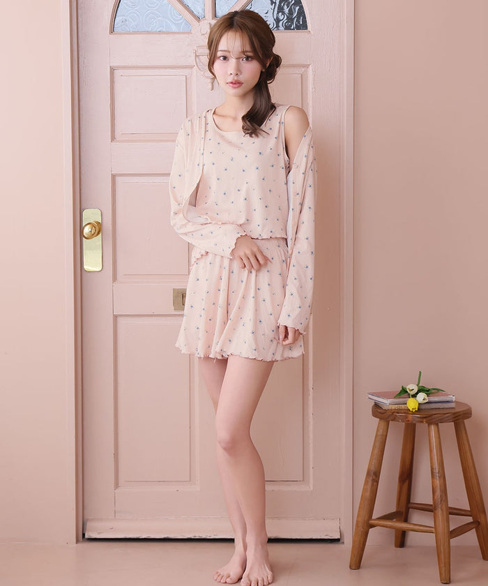 Small Floral Long Sleeve 3-Piece Set