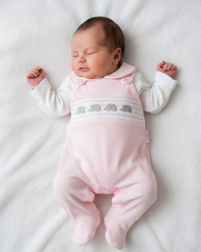 Smocked "Elephant" All In One Dress Tiny Chick