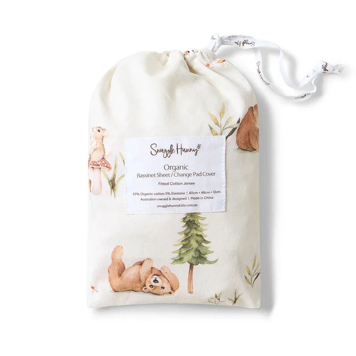 Snuggle Hunny Bassinet Sheet & Change Pad Cover - Bears
