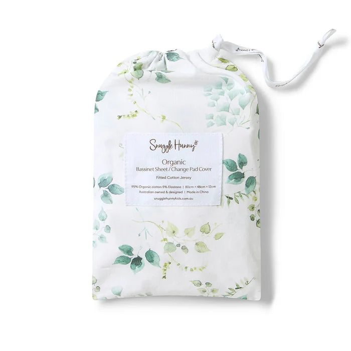 Snuggle Hunny Bassinet Sheet & Change Pad Cover - Eden