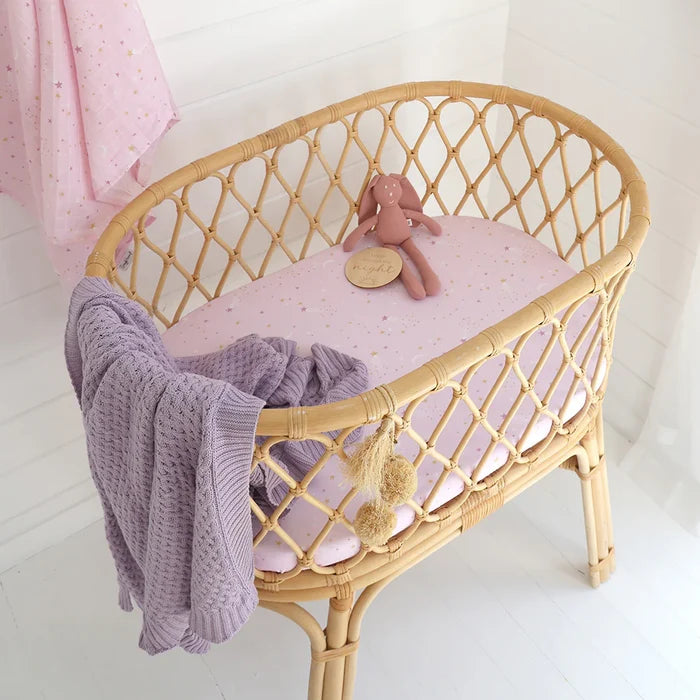 Snuggle Hunny Bassinet Sheet & Change Pad Cover - Twinkle