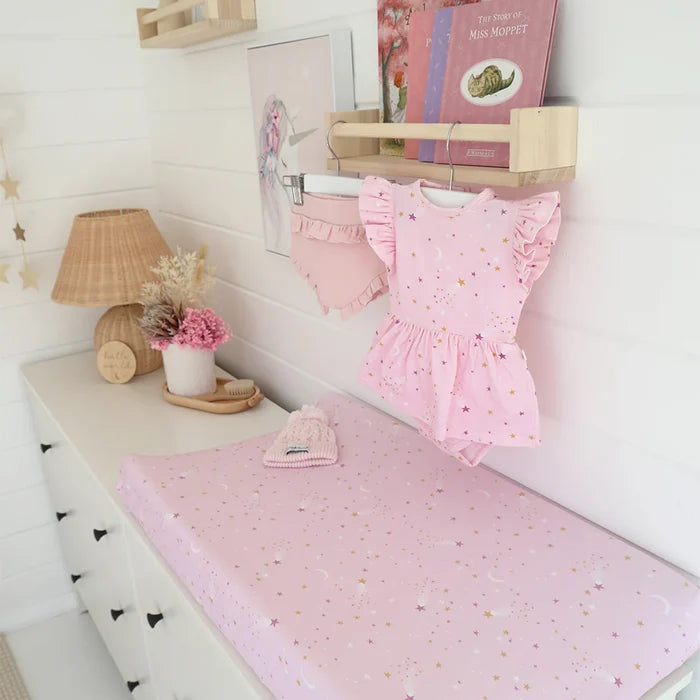 Snuggle Hunny Bassinet Sheet & Change Pad Cover - Twinkle