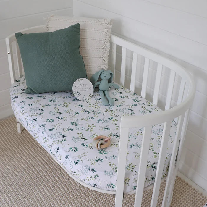 Snuggle Hunny Organic Fitted Jersey Cotton Cot Sheet - Eden