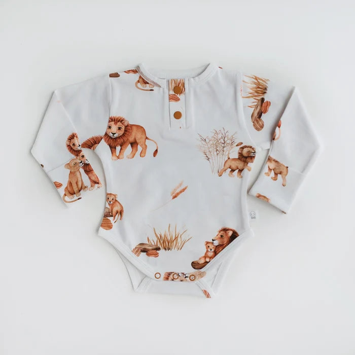 Snuggle Hunny Organic Long Sleeve Bodysuit - Lion