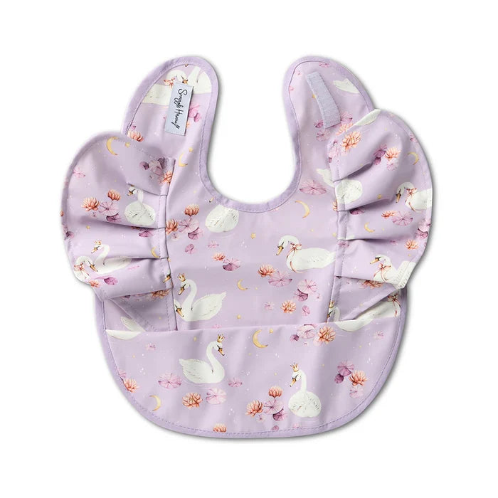 Snuggle Hunny Waterproof Frill Snuggle Bib - Swan Lake