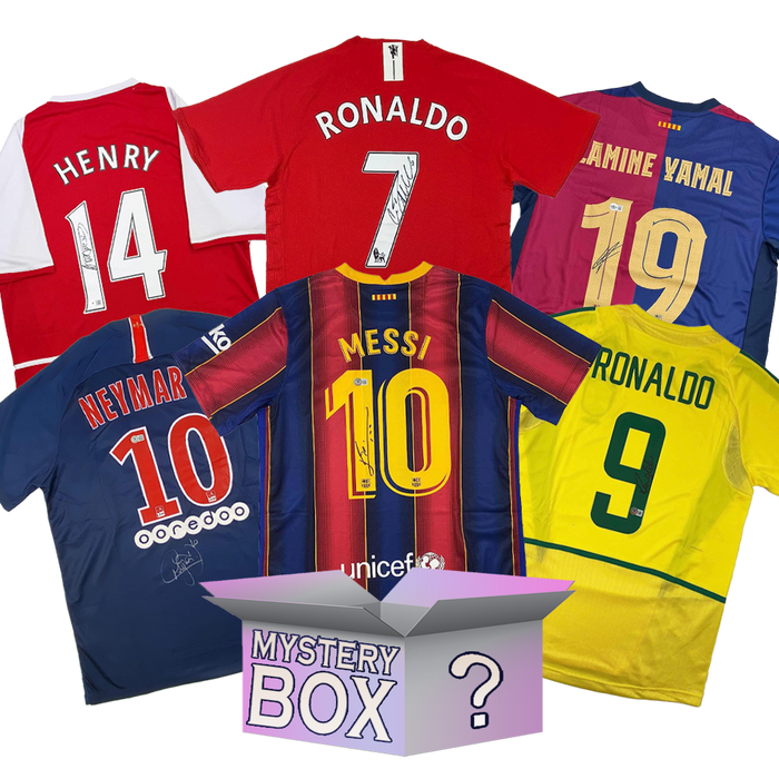 Soccer Legends Autographed/Signed Jersey Mystery Box with PSA JSA or Beckett COA