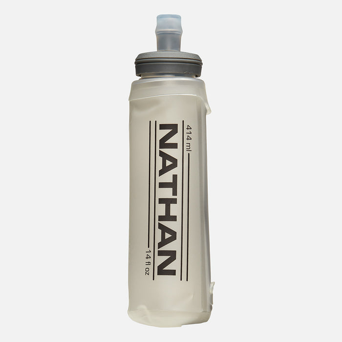 color:Clear||view:SKU Image Primary||seo:14oz Soft Flask with ExoSpine - Front of Flask