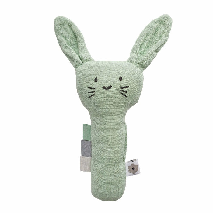 Soft Rabbit Rattle - Moss Green Rattle Summerville