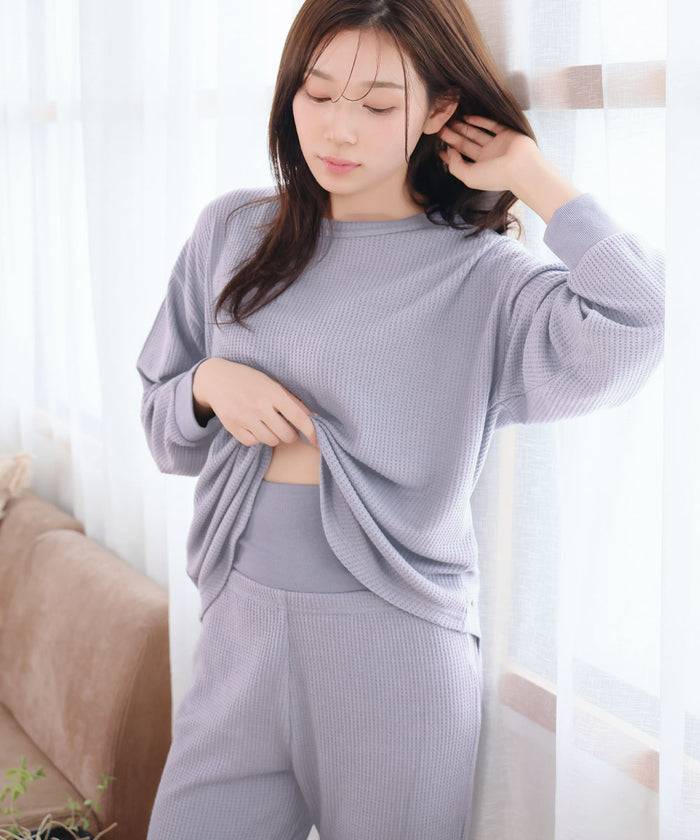 Soft Waffle Fabric Top and Bottom Set