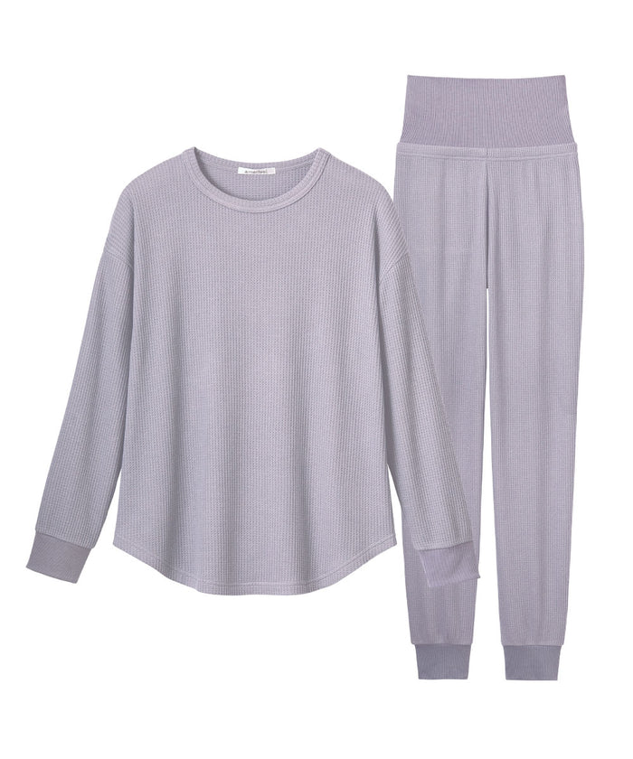 Soft Waffle Fabric Top and Bottom Set