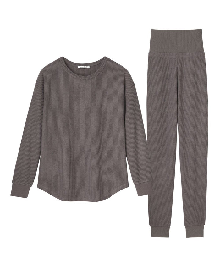 Soft Waffle Fabric Top and Bottom Set