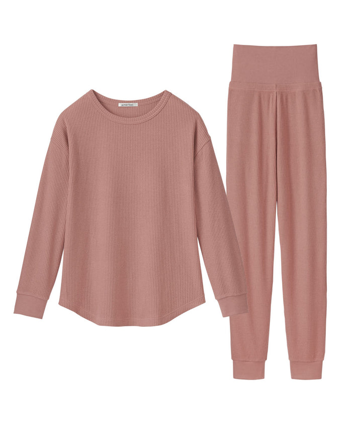 Soft Waffle Fabric Top and Bottom Set
